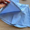 fernandaramoskids com br Conjunto Infantil Feminino Blusa Cropped e Short Saia com Botões Azul 3