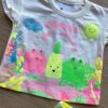 fernandaramoskids com br Conjunto Infantil Feminino Blusa e Short Néon Brilha no Escuro 3