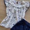 fernandaramoskids com br Conjunto Infantil Feminino Blusa Laise e Short Azul Marinho 1