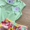 fernandaramoskids com br Conjunto Infantil Feminino Blusa Verde e Short Estampa Floral 2