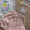 fernandaramoskids com br Conjunto Infantil Feminino Body Cinza com Estampa e Short Rose 2