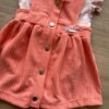 fernandaramoskids com br Conjunto Infantil Feminino Body Estampa Dog e Salopete Salmão 2
