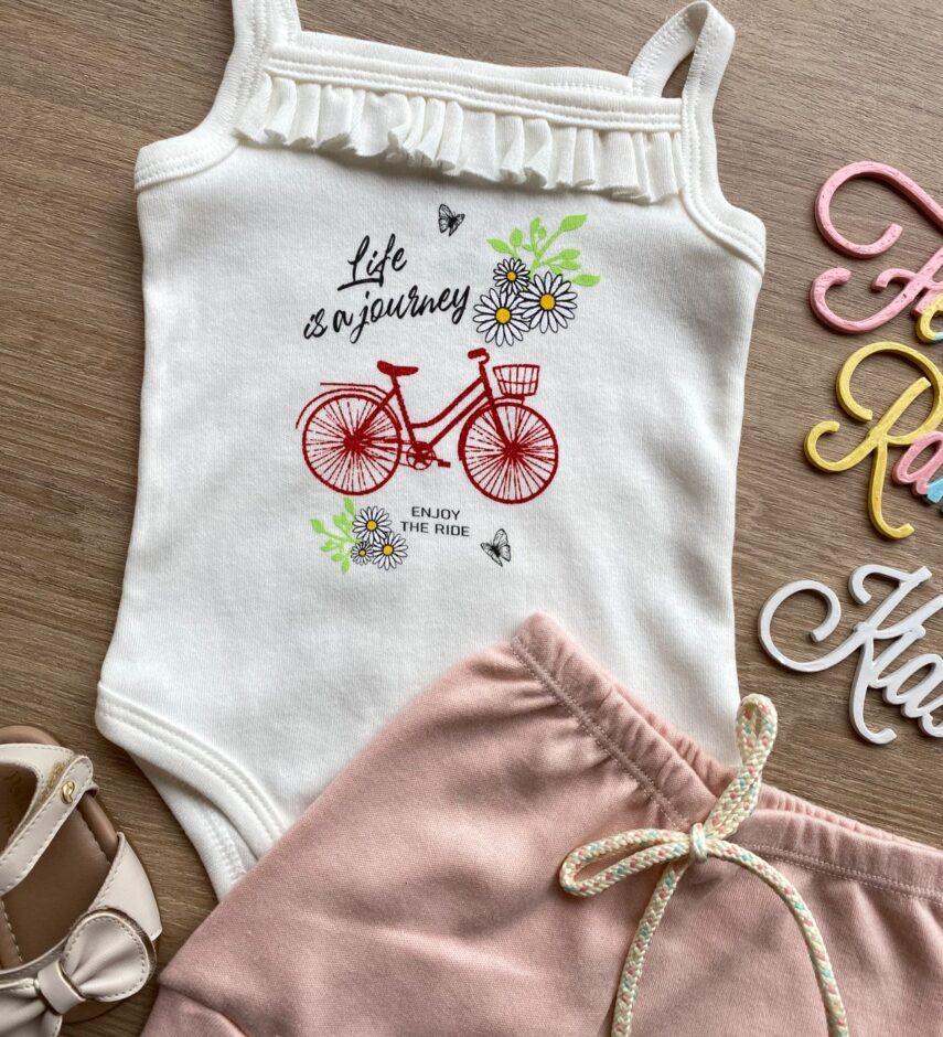 fernandaramoskids com br Conjunto Infantil Feminino Body Off White Short Rose 1