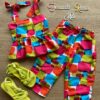 Conjunto Infantil Feminino Cropped e Calça Pantacourt Estampado Fernanda Ramos Kids