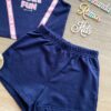 fernandaramoskids com br Conjunto Infantil Feminino Cropped Have More e Short Azul Marinho 2