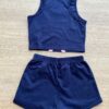 fernandaramoskids com br Conjunto Infantil Feminino Cropped Have More e Short Azul Marinho 3