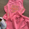 fernandaramoskids com br Conjunto Infantil Feminino Cropped Have More e Short Pink Flúor 1
