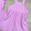 fernandaramoskids com br Conjunto Infantil Feminino Jardineira e Blusa Manga Curta Lilás 4