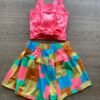 fernandaramoskids com br Conjunto Infantil Feminino Regata Cropped Pink e Short Estampado 3