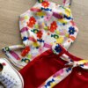 fernandaramoskids com br Conjunto Infantil Feminino Regata Estampada e Short com Amarração Vermelho 1