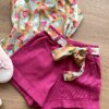 fernandaramoskids com br Conjunto Infantil Feminino Regata Estampada e Short Pink 2