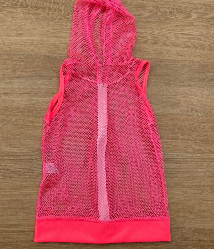 fernandaramoskids com br Conjunto Infantil Feminino Top Alça, Colete e Short Pink Flúor 4