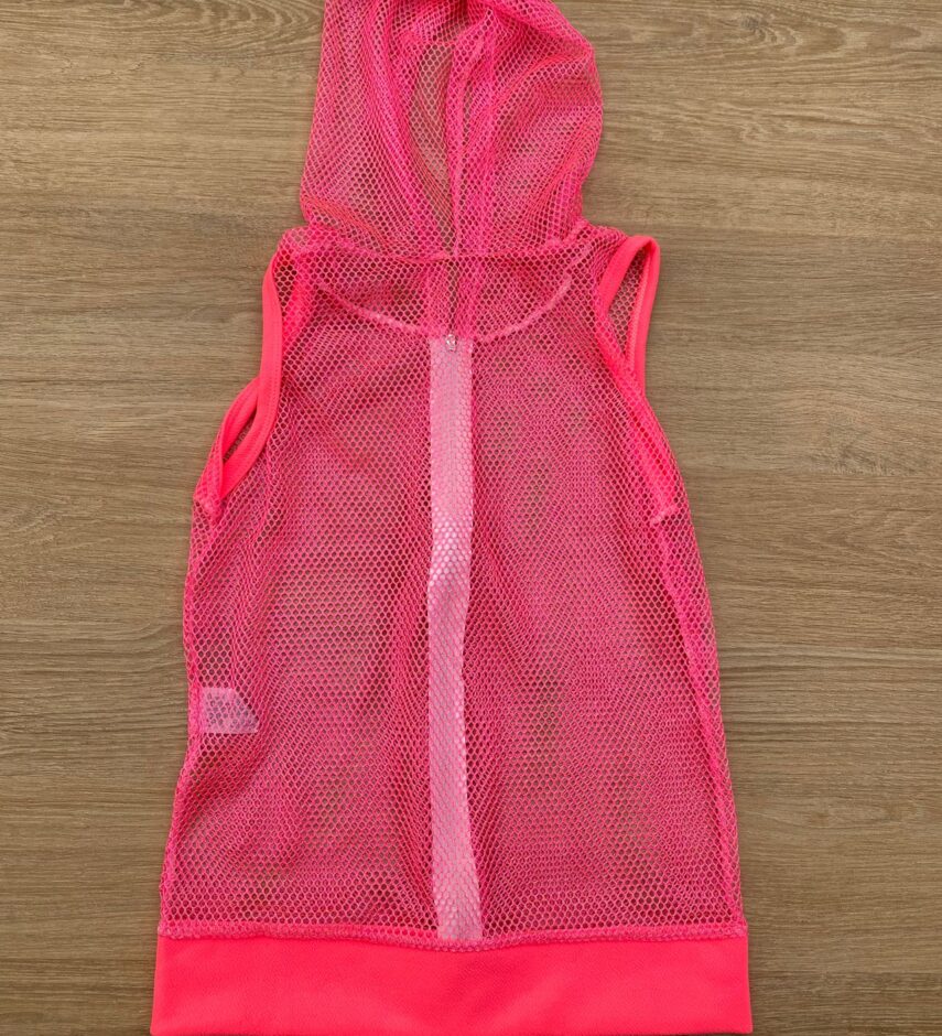 fernandaramoskids com br Conjunto Infantil Feminino Top Alça, Colete e Short Pink Flúor 4