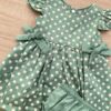 fernandaramoskids com br Conjunto Infantil Feminino Vestido Laço Poá e Calcinha Verde 3