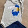 fernandaramoskids com br Conjunto Infantil Masculino Body Cinza com Estampa e Short Azul 1