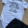 fernandaramoskids com br Conjunto Infantil Masculino Body Cotton Branco e Bermuda Preto 1
