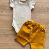 fernandaramoskids com br Conjunto Infantil Masculino Body Estampa Elefante Cinza e Short Caramelo 3