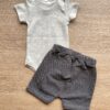fernandaramoskids com br Conjunto Infantil Masculino Body Estampa Leão e Short Cinza 2