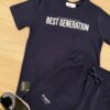 fernandaramoskids com br Conjunto Infantil Masculino Camiseta Best Generation e Bermuda Azul 1