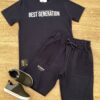 Conjunto Infantil Masculino Camiseta Best Generation e Bermuda Azul Fernanda Ramos Kids