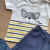 fernandaramoskids com br Conjunto Infantil Masculino Camiseta Dog Off White e Bermuda 1