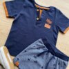 fernandaramoskids com br Conjunto Infantil Masculino Camiseta e Bermuda Azul Marinho 1