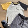 fernandaramoskids com br Conjunto Infantil Masculino Camiseta e Bermuda Cinza 1