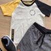 fernandaramoskids com br Conjunto Infantil Masculino Camiseta e Bermuda Cinza 2