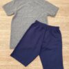 fernandaramoskids com br Conjunto Infantil Masculino Camiseta Gamer Cinza e Bermuda Azul 2