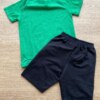 fernandaramoskids com br Conjunto Infantil Masculino Camiseta Gamer Verde e Bermuda Preta 2