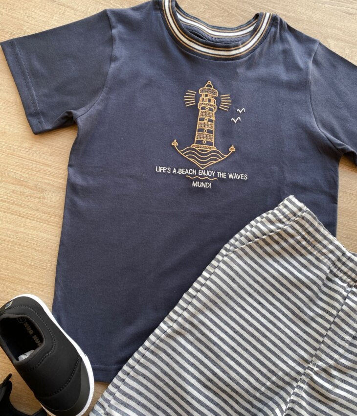fernandaramoskids com br Conjunto Infantil Masculino Camiseta Grafite e Bermuda Listrada 2