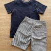 fernandaramoskids com br Conjunto Infantil Masculino Camiseta Grafite e Bermuda Listrada 5