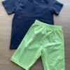 fernandaramoskids com br Conjunto Infantil Masculino Camiseta Grafite e Bermuda Verde 3