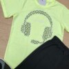 fernandaramoskids com br Conjunto Infantil Masculino Camiseta Play Again e Bermuda Preta 1