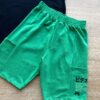 fernandaramoskids com br Conjunto Infantil Masculino Camiseta Preta e Bermuda Verde 1