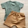 fernandaramoskids com br Conjunto Infantil Masculino Camiseta Verde e Bermuda Caramelo 4