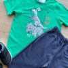 fernandaramoskids com br Conjunto Infantil Masculino Camiseta Verde e Bermuda Grafite 1