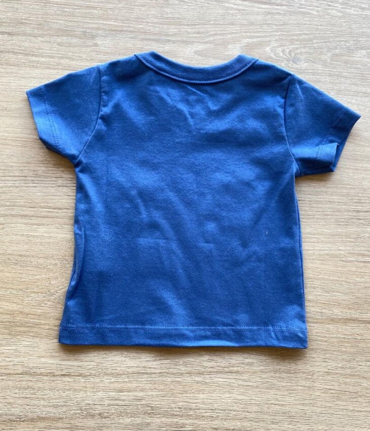 fernandaramoskids com br Conjunto Infantil Masculino Jardineira Cru Listrada e Camiseta Azul 5