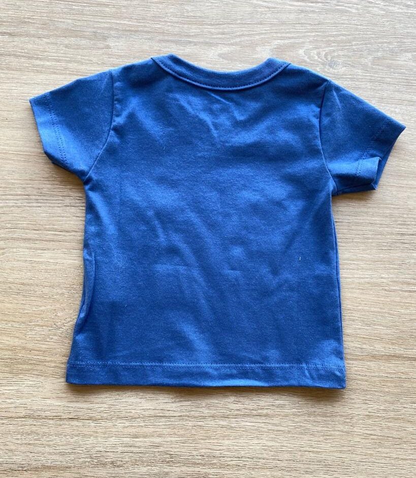 fernandaramoskids com br Conjunto Infantil Masculino Jardineira Cru Listrada e Camiseta Azul 5