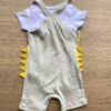 fernandaramoskids com br Conjunto Infantil Masculino Jardineira Jacaré Cinza e Camiseta Branca 2