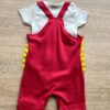 fernandaramoskids com br Conjunto Infantil Masculino Jardineira Jacaré Vermelha e Body Cinza 2