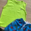 fernandaramoskids com br Conjunto Infantil Masculino Regata Verde e Bermuda Estampada 2