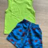 fernandaramoskids com br Conjunto Infantil Masculino Regata Verde e Bermuda Estampada 3