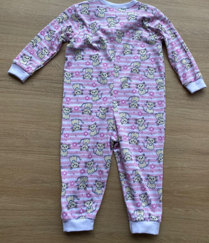fernandaramoskids com br Macacão Pijama Infantil Feminino Estampa Gatinhos Rosa 4