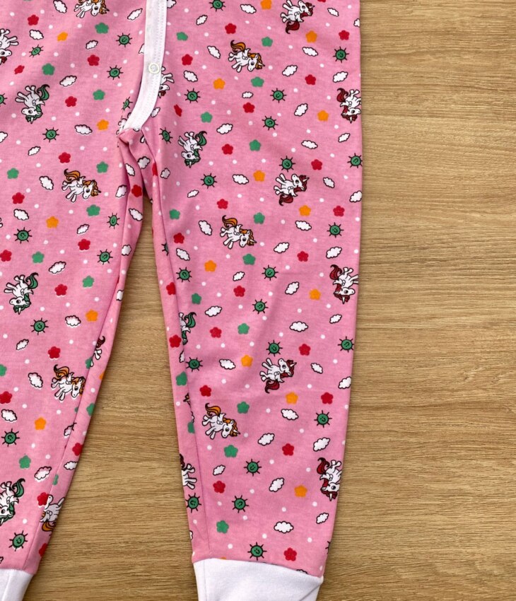 fernandaramoskids com br Macacão Pijama Infantil Feminino Estampa Unicórnios Rosa 2