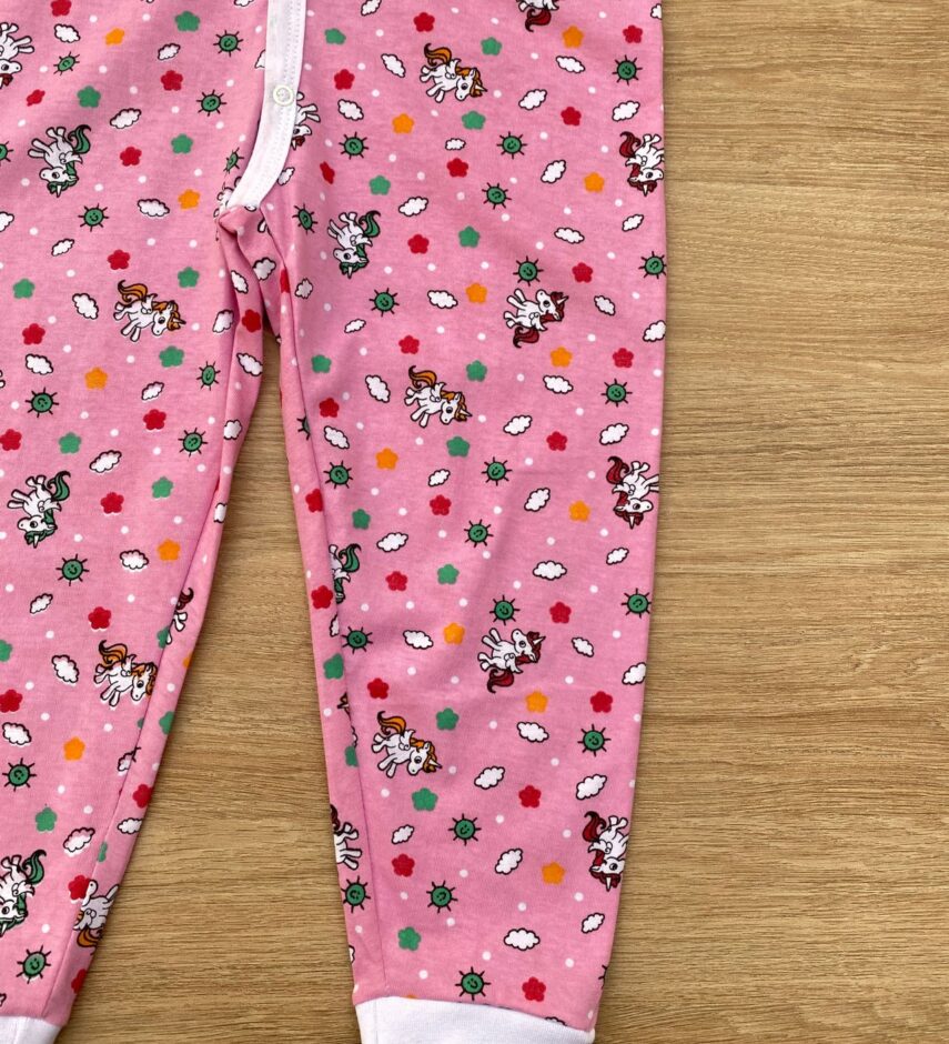 fernandaramoskids com br Macacão Pijama Infantil Feminino Estampa Unicórnios Rosa 2