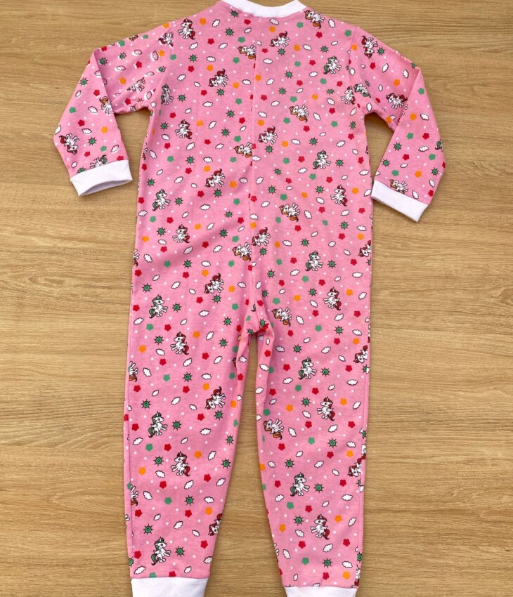fernandaramoskids com br Macacão Pijama Infantil Feminino Estampa Unicórnios Rosa 3