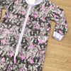 fernandaramoskids com br Macacão Pijama Infantil Feminino Estampa Urso Cinza e Rosa 1