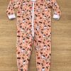 Macacão Pijama Infantil Feminino Estampado Fundo Salmão Fernanda Ramos Kids