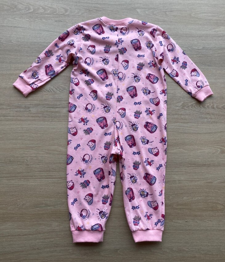 fernandaramoskids com br Macacão Pijama Infantil Feminino Estampado Rosa 3